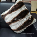 Dense Hair Fake Rabbit Fur Decorative Floor Throw Pillow